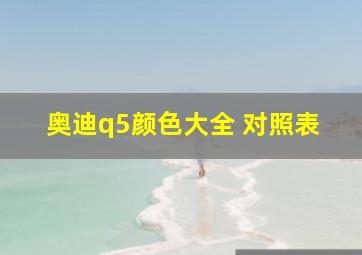 奥迪q5颜色大全 对照表